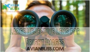large objective lens for bright images