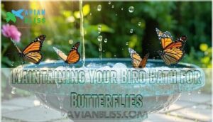maintaining your bird bath for butterflies