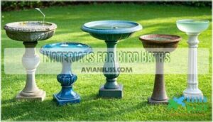 materials for bird baths