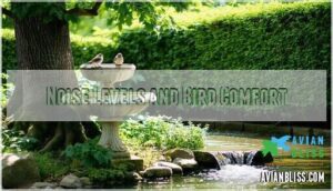 noise levels and bird comfort