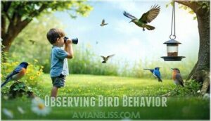 observing bird behavior