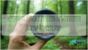 optical quality and objective lens diameter