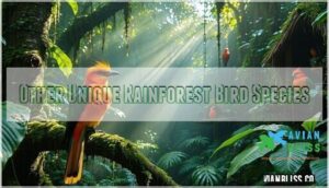 other unique rainforest bird species
