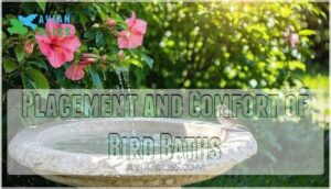 placement and comfort of bird baths