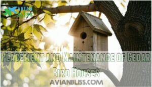 placement and maintenance of cedar bird houses