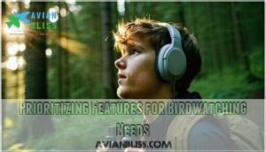 prioritizing features for birdwatching needs