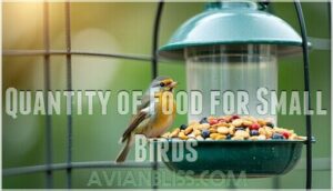 quantity of food for small birds