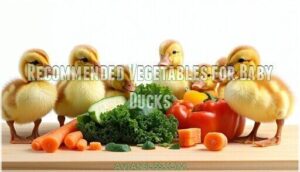 recommended vegetables for baby ducks