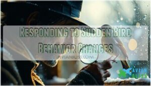 responding to sudden bird behavior changes