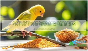 seed/pellet size for canaries