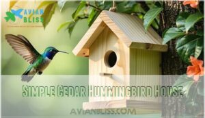 simple cedar hummingbird house
