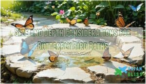 size and depth considerations for butterfly bird baths