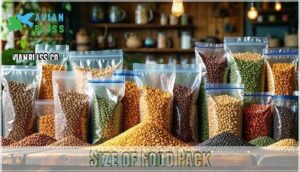 size of food pack