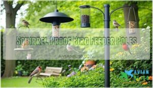 squirrel proof bird feeder poles