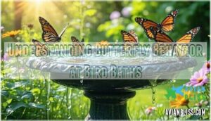 understanding butterfly behavior at bird baths