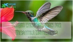 unique wing rotation for versatile movements