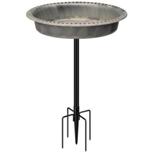 VIVOHOME Oval Polyresin Bird Bath B0CL49Z545