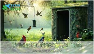 waiting for birds to habituate