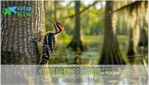woodpecker habitats
