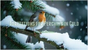 adaptations for perching in cold