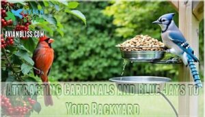 attracting cardinals and blue jays to your backyard