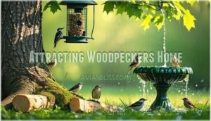 attracting woodpeckers home