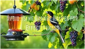 avoid using orange halves for effectiveness