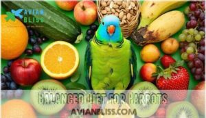 balanced diet for parrots