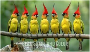 beak shape and color beak shape and color