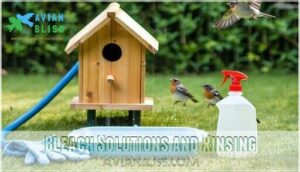 bleach solutions and rinsing