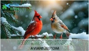 carotenoids and melanin