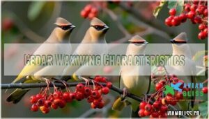 cedar waxwing characteristics