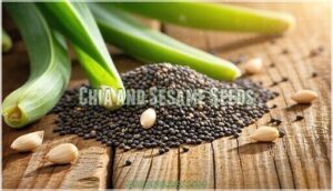 chia and sesame seeds