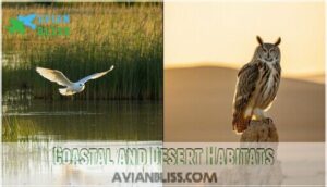 coastal and desert habitats