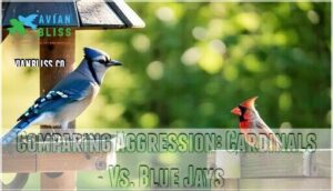 comparing aggression: cardinals vs. blue jays