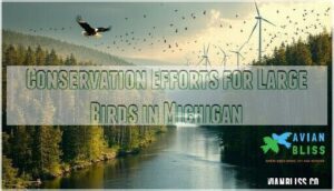 conservation efforts for large birds in michigan
