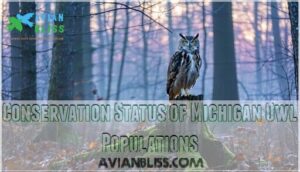 conservation status of michigan owl populations