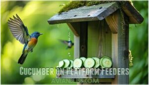 cucumber on platform feeders