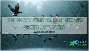 do birds fly in the rain