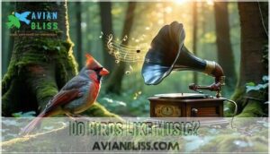 do birds like music