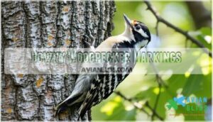 downy woodpecker markings