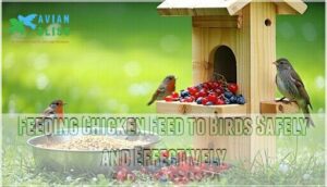 feeding chicken feed to birds safely and effectively