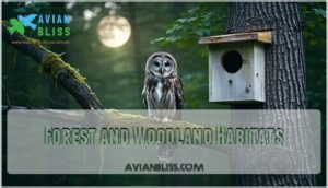 forest and woodland habitats