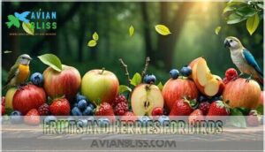 fruits and berries for birds