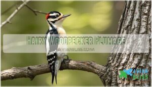 hairy woodpecker plumage