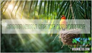 hooded oriole nesting and breeding