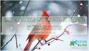 how cardinals use glucose to survive in cold climates