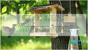 how do i clean my woodpecker feeder