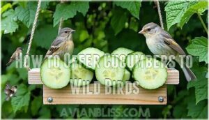 how to offer cucumbers to wild birds