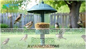 impact of sunflower seeds on house sparrows